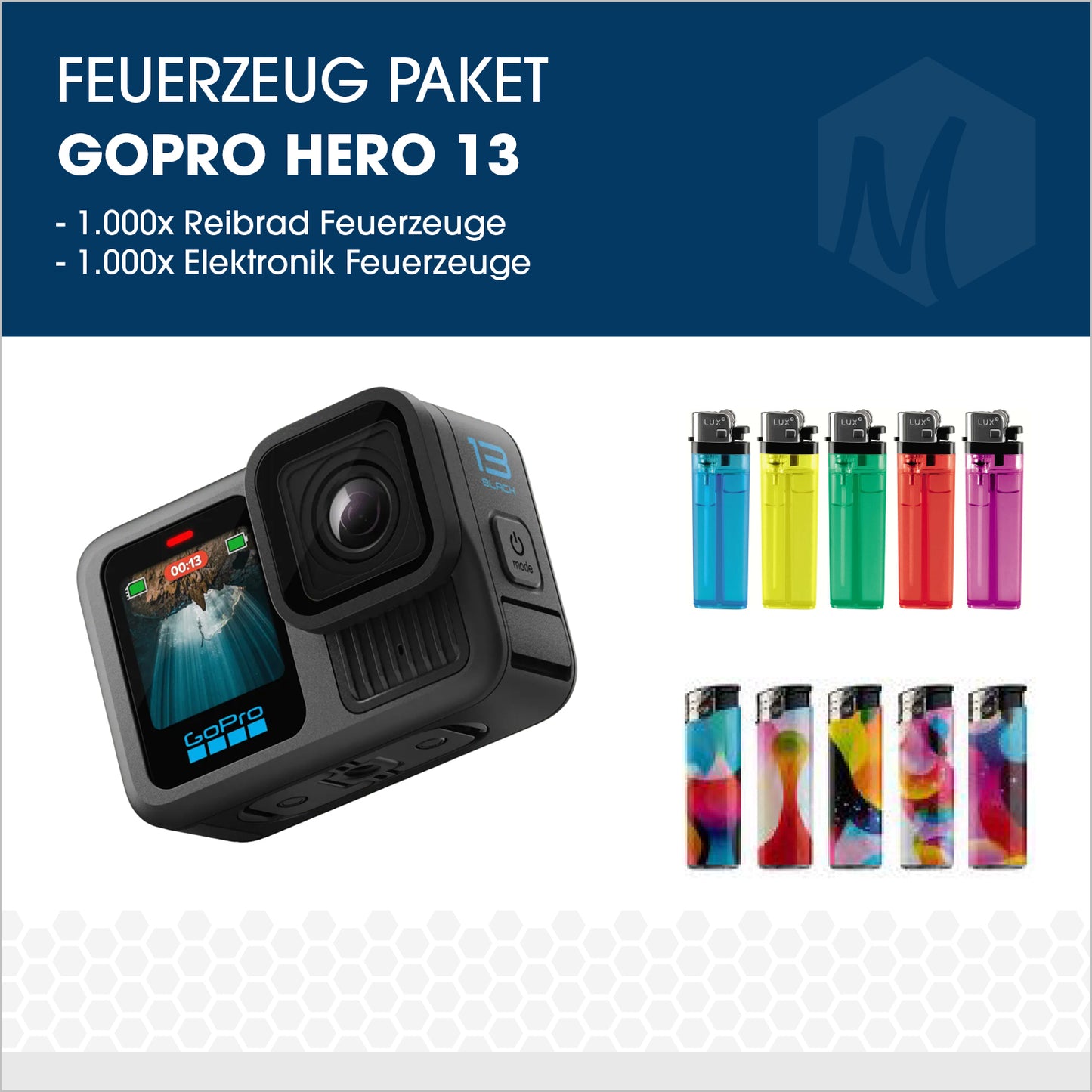 Feuerzeug-Paket mit GoPro Hero 13