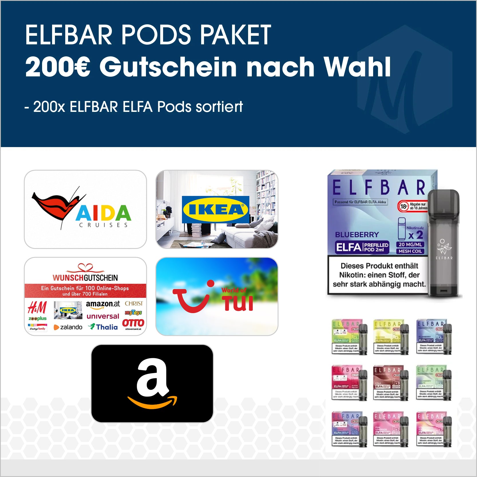 elfbar elfa master akku Paket] ELFBAR ELFA Pods - Alle Sorten (2er Packs) main image 1