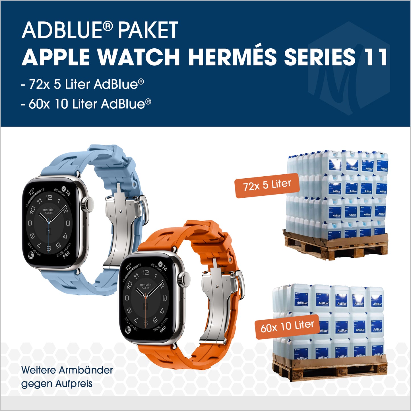 AdBlue® Paket 11 mit Apple Watch Series 11 Hermes