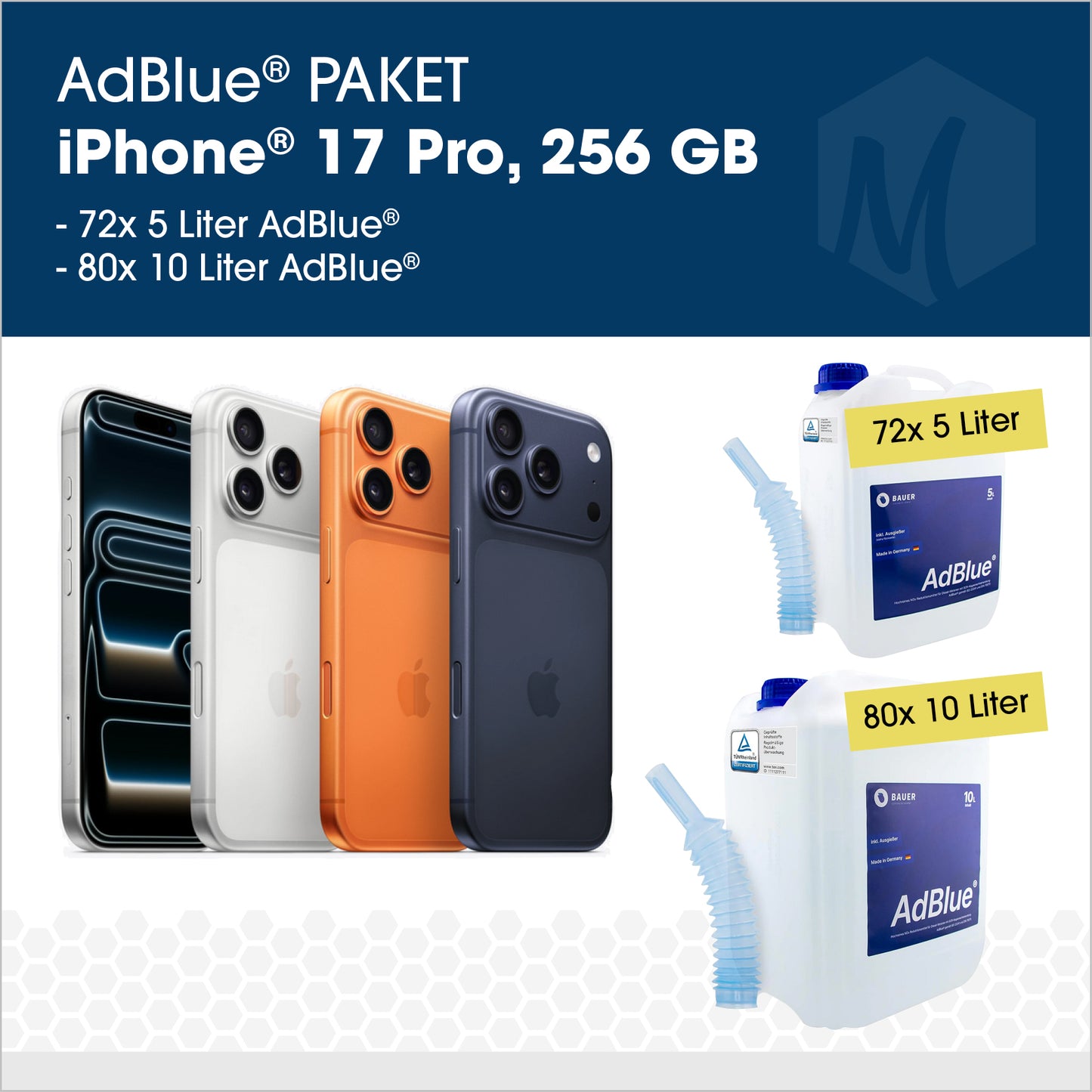 AdBlue® Paket 8 mit iPhone 17 Pro