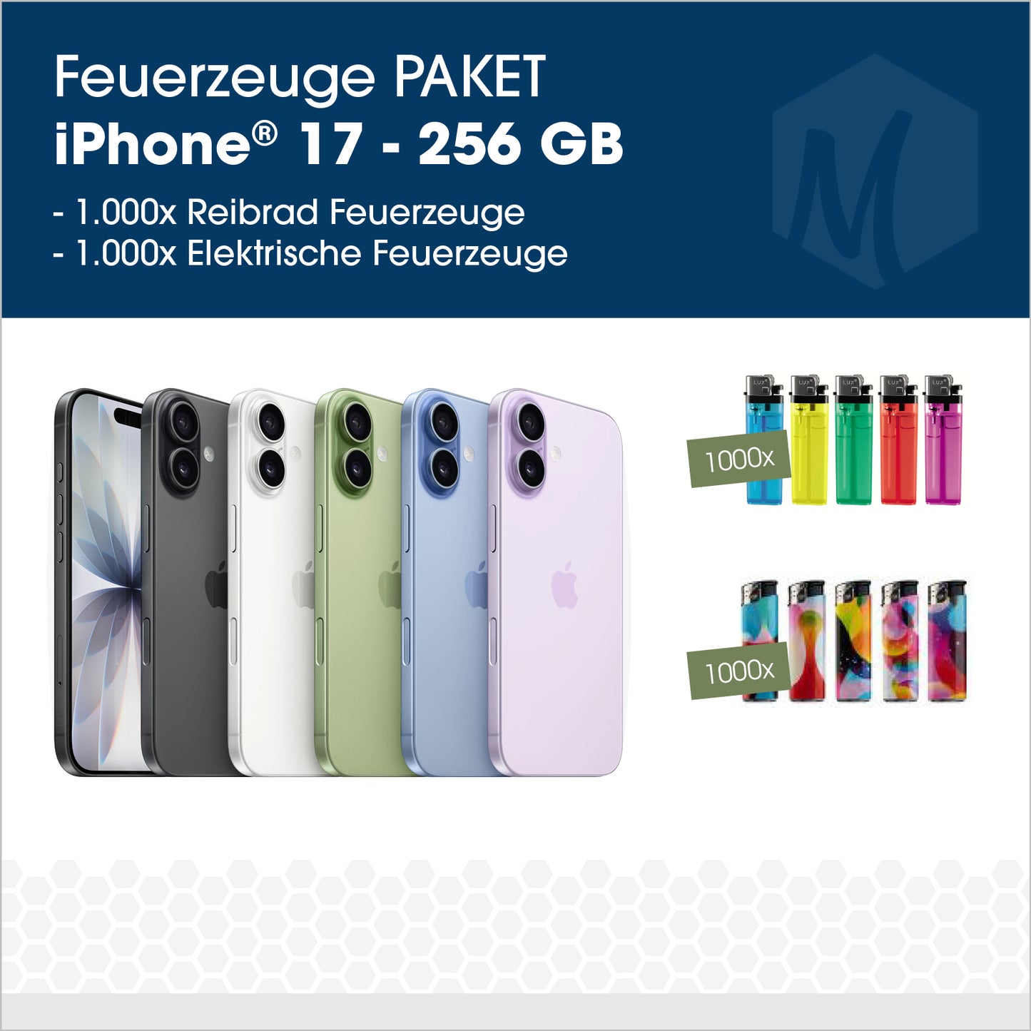 Feuerzeug-Paket mit Apple iPhone 17