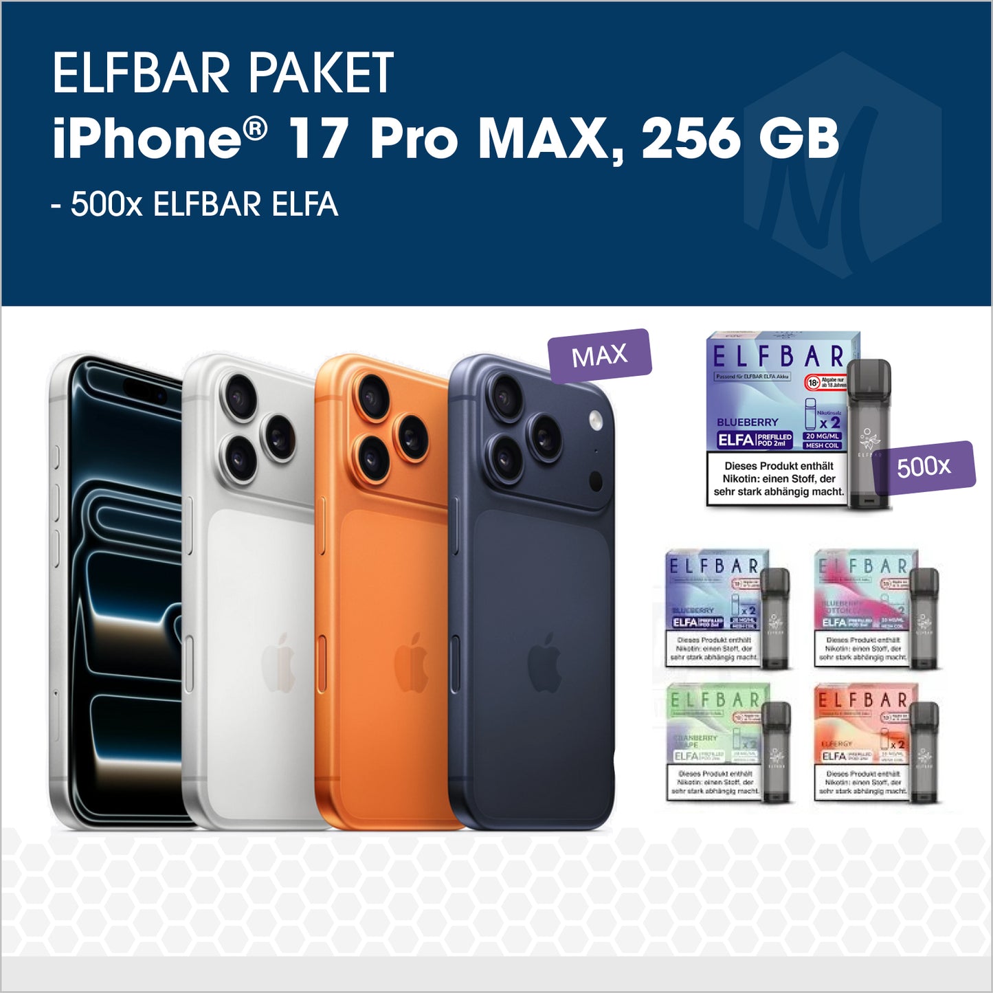 Elfbar Elfa Pod's - Paket mit iPhone 17 Pro Max