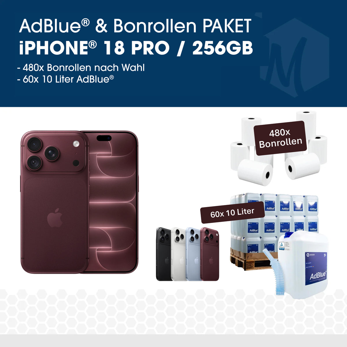 AdBlue® & Bonrollen-Paket mit iPhone 18 Pro