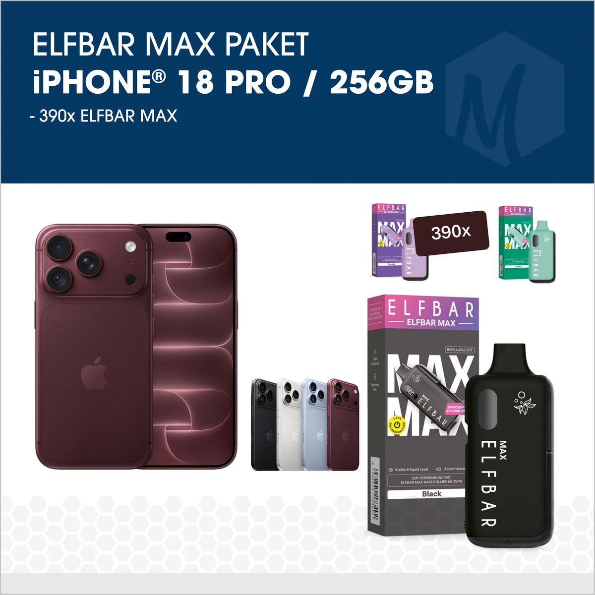 Elfbar MAX - Paket mit iPhone 18 Pro