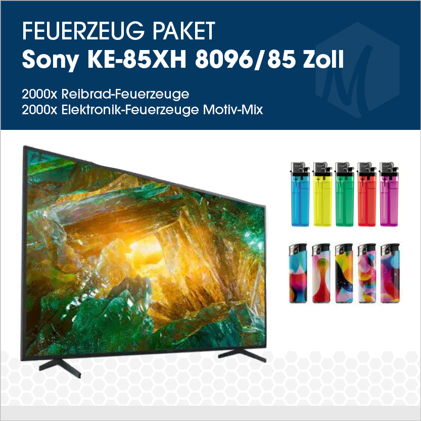 Feuerzeug-Paket mit Sony KE-85XH 8096 / 85 Zoll