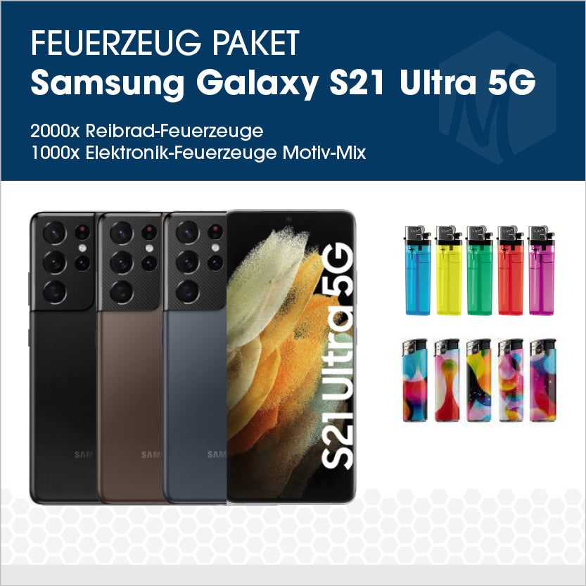 Feuerzeug-Paket mit Samsung Galaxy S21 Ultra 5G