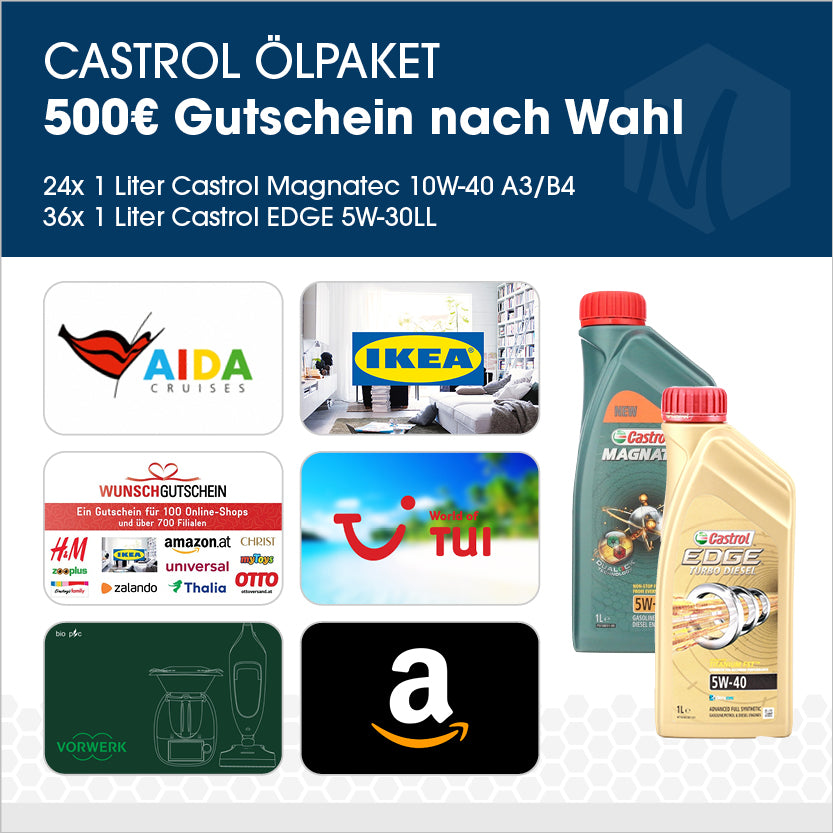 Castrol Paket mit 500€ Gutschein