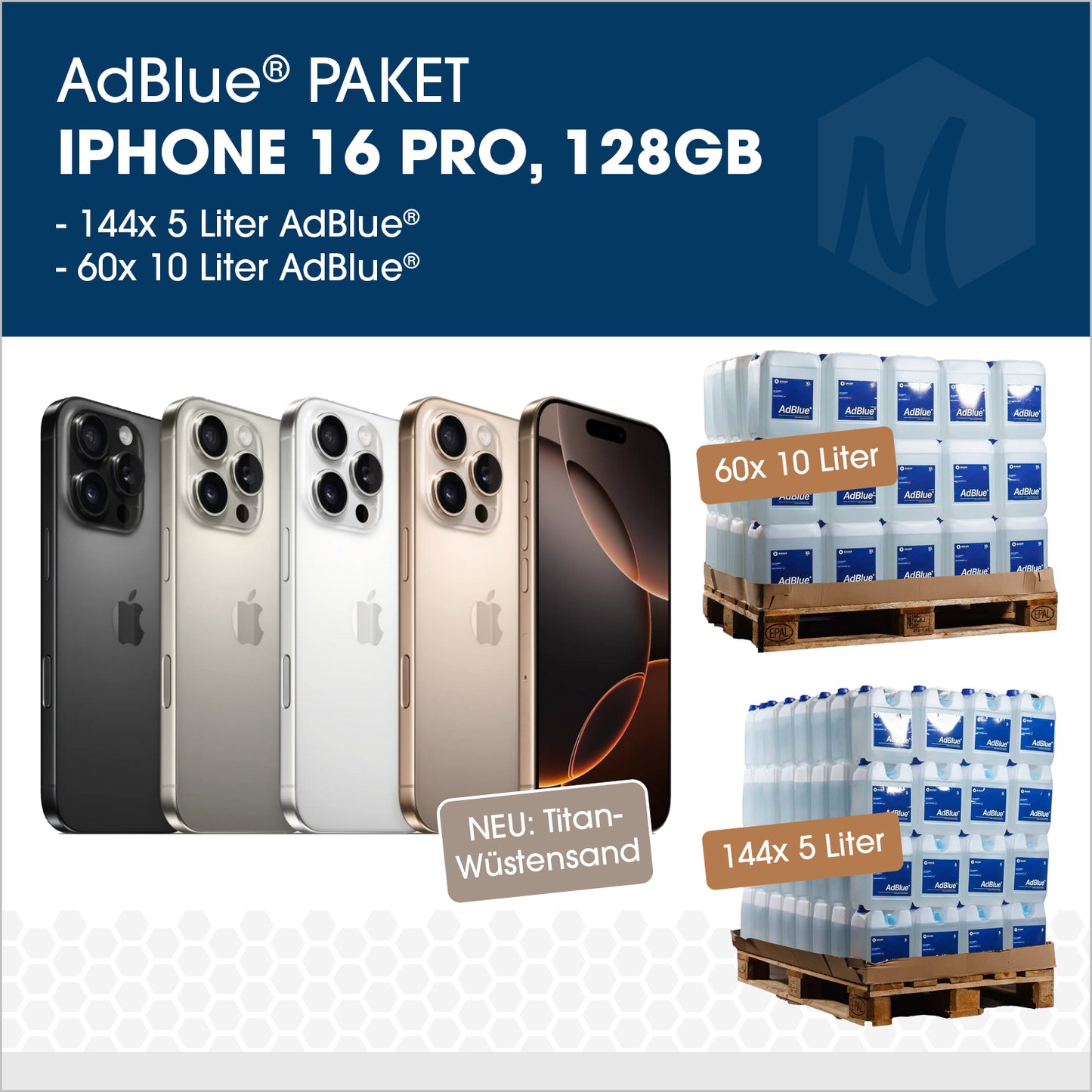 AdBlue® Mischpaket 5 mit iPhone 16 Pro