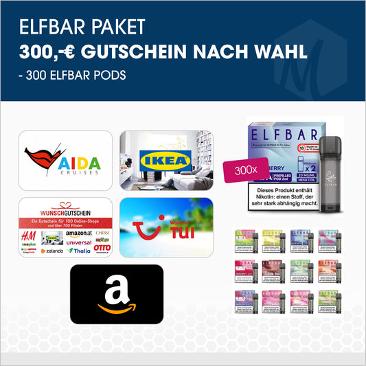 Elfbar Elfa Pod's - Paket mit 300€ Gutschein
