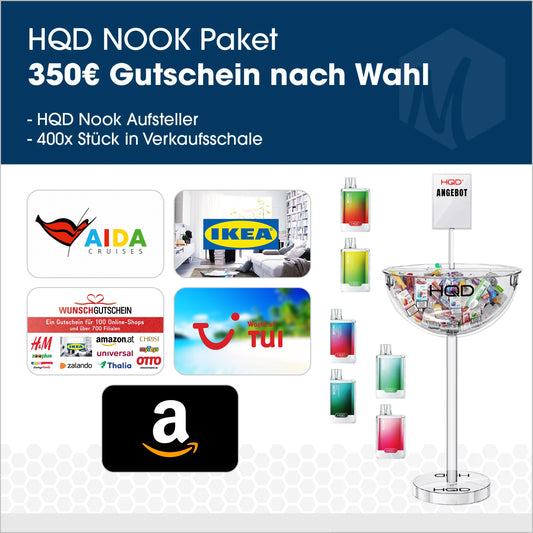 HQD Nook Aufsteller mit Gutschein