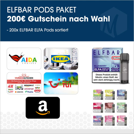 Elfbar Elfa Pod's - Paket mit 200€ Gutschein