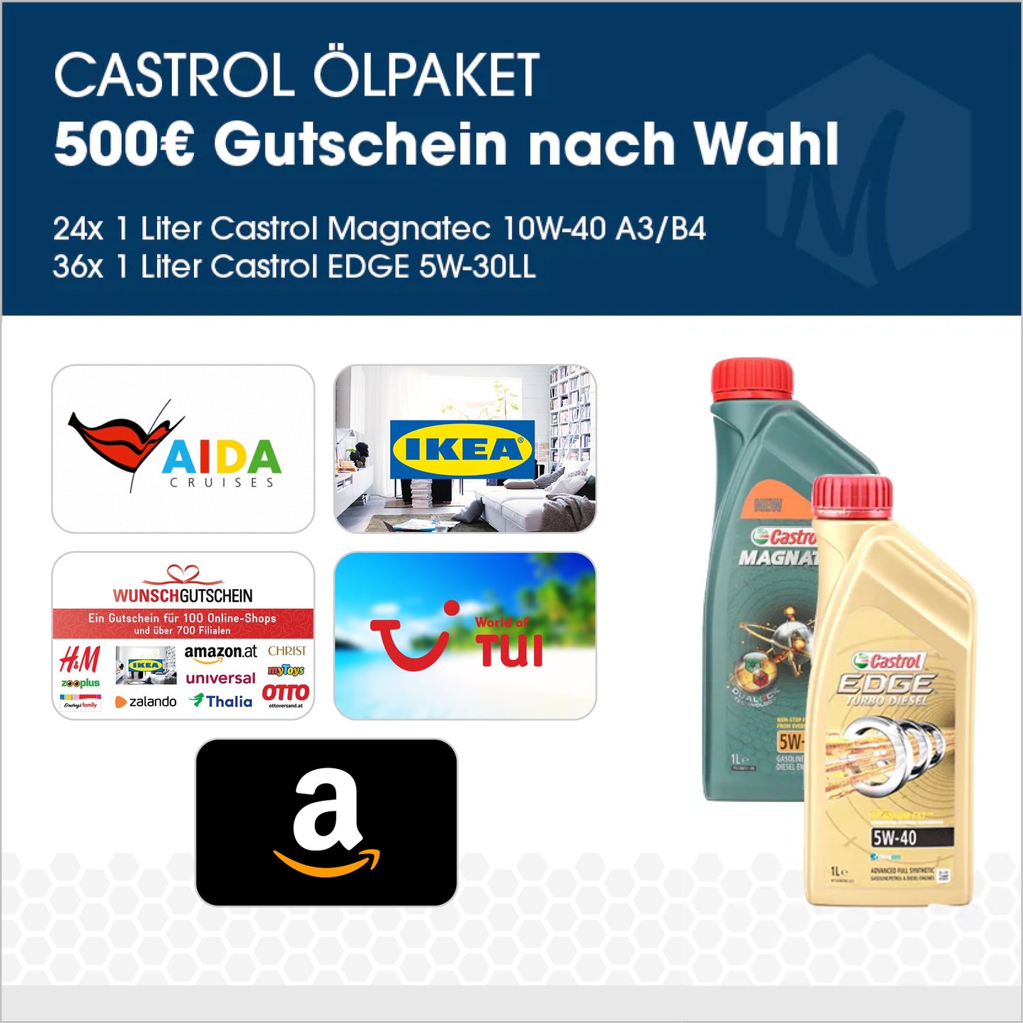 Castrol Paket mit 500€ Gutschein