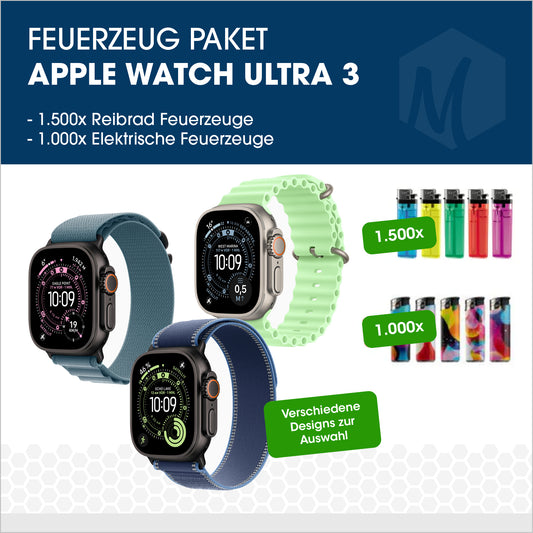 Feuerzeug-Paket mit Apple Watch Ultra 3