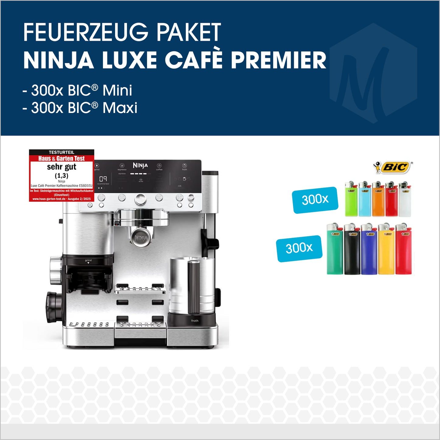 Feuerzeug-Paket mit Ninja Luxe Cafe Premier