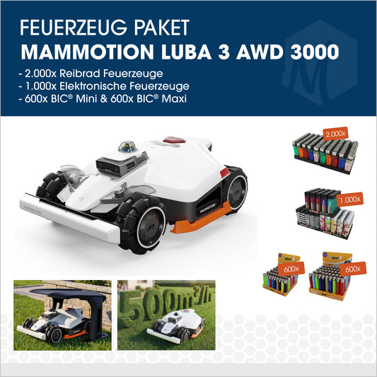 Feuerzeug-Paket mit Mammotion Luba 3 AWD 3000