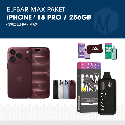 Elfbar MAX - Paket mit iPhone 18 Pro