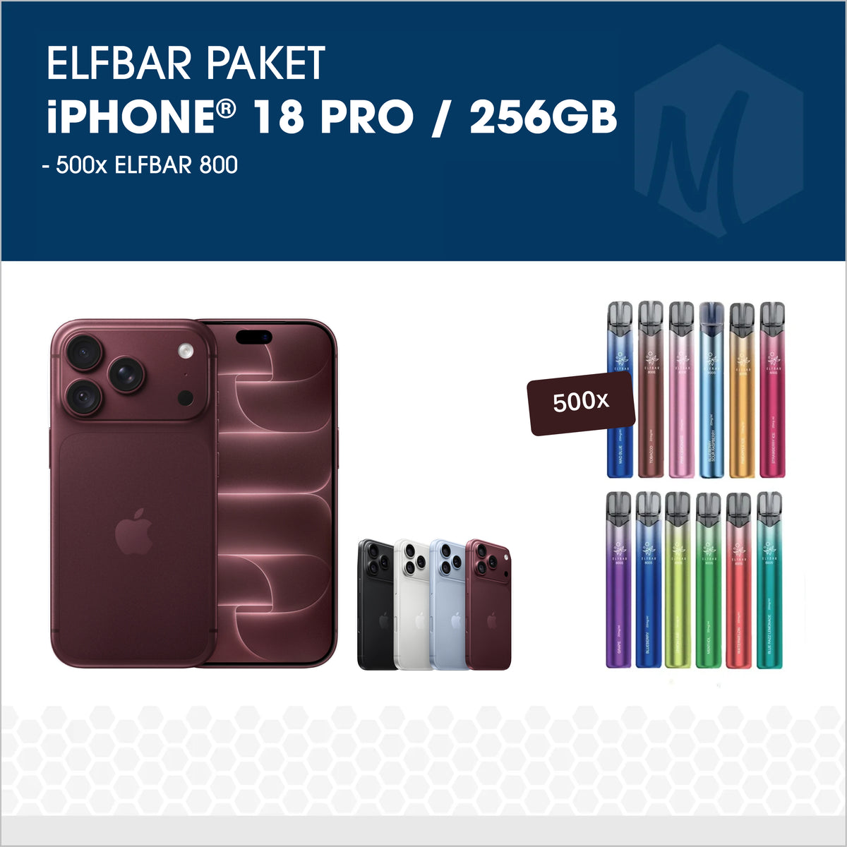 Elfbar 800 - Paket mit iPhone 18 Pro