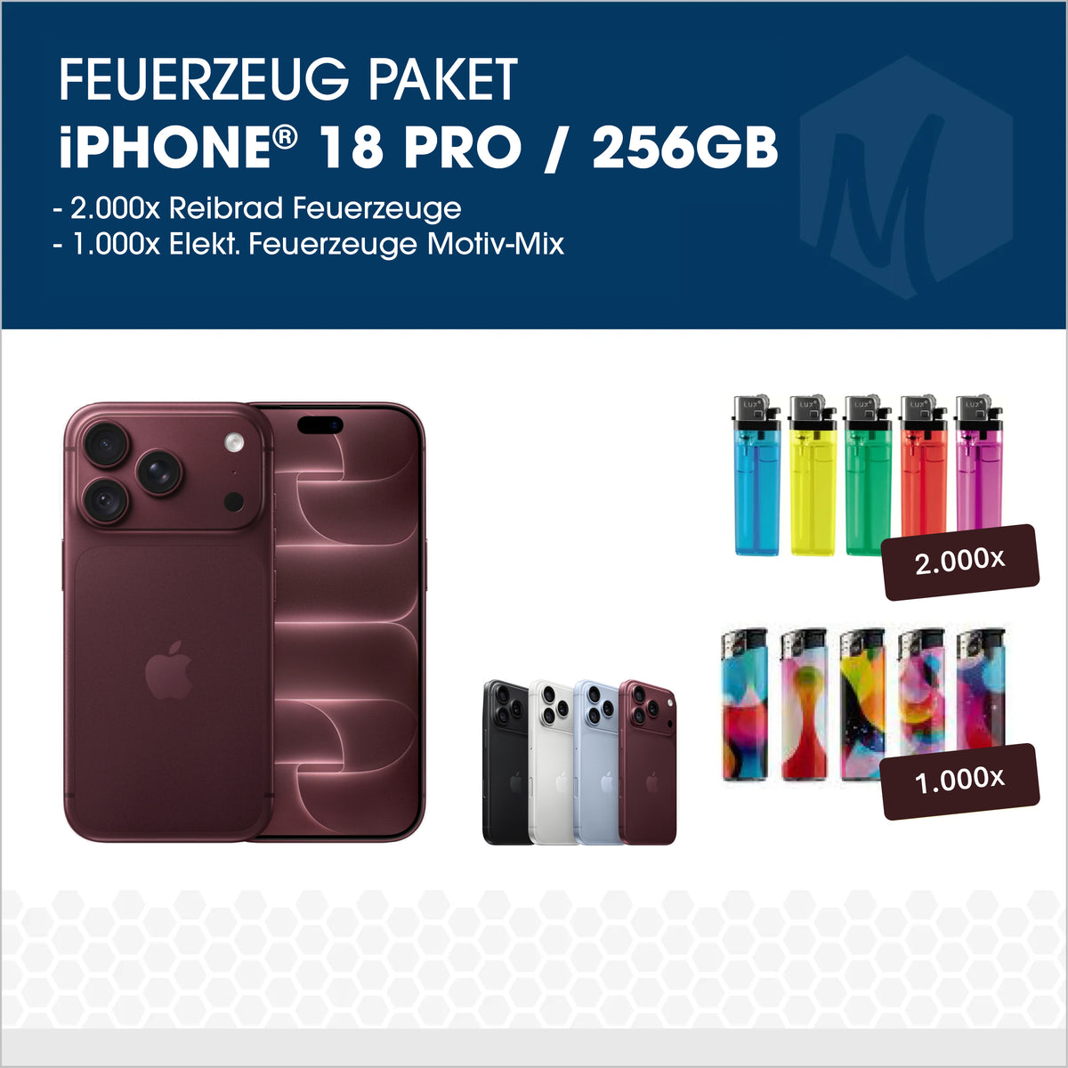Feuerzeug-Paket mit Apple iPhone 18 Pro