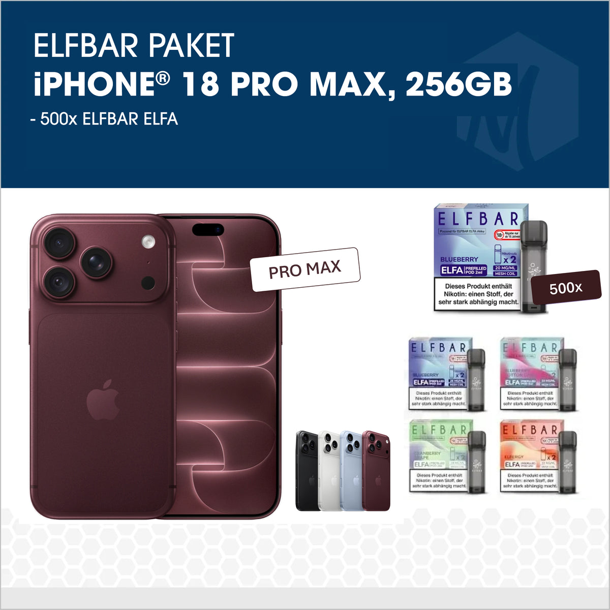 Elfbar Elfa Pod's - Paket mit iPhone 18 Pro Max