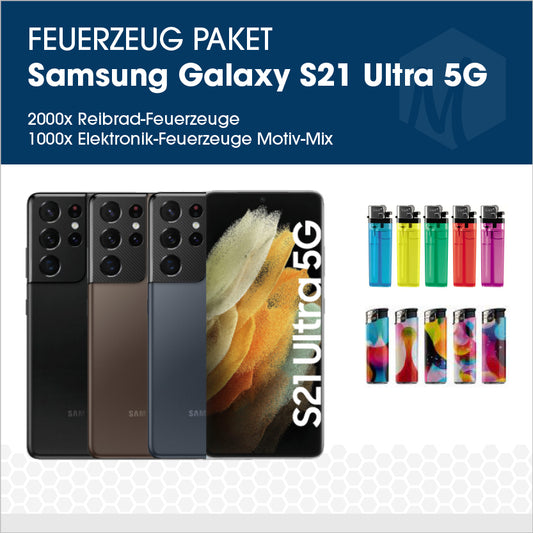 Feuerzeug-Paket mit Samsung Galaxy S21 Ultra 5G
