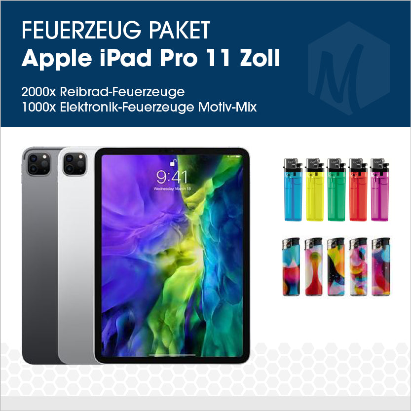 Feuerzeug-Paket mit Apple iPad Pro 11 Zoll