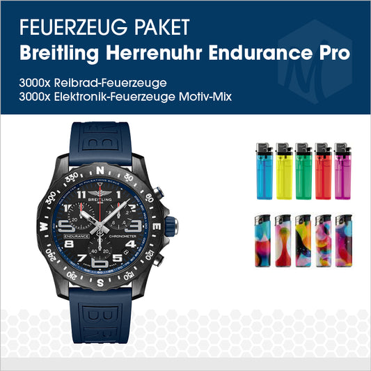 Feuerzeug-Paket mit Breitling Herrenuhr Endurance Pro
