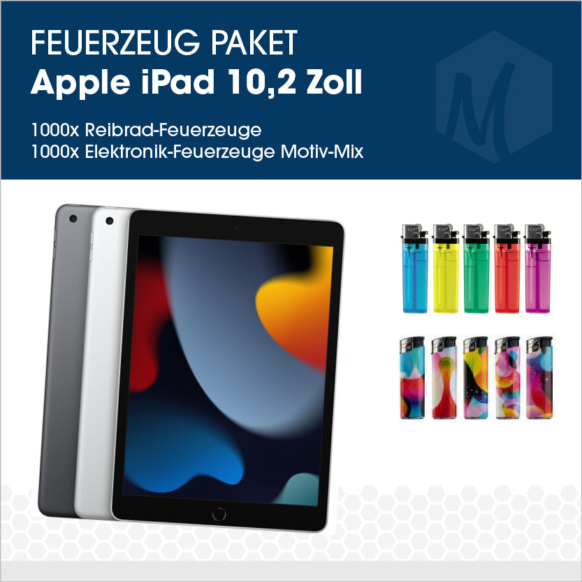 Feuerzeug-Paket mit Apple iPad 10,2 Zoll