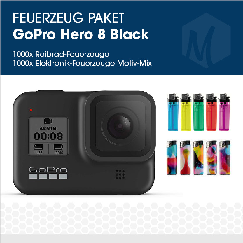 Feuerzeug-Paket mit GoPro Hero 8 Black