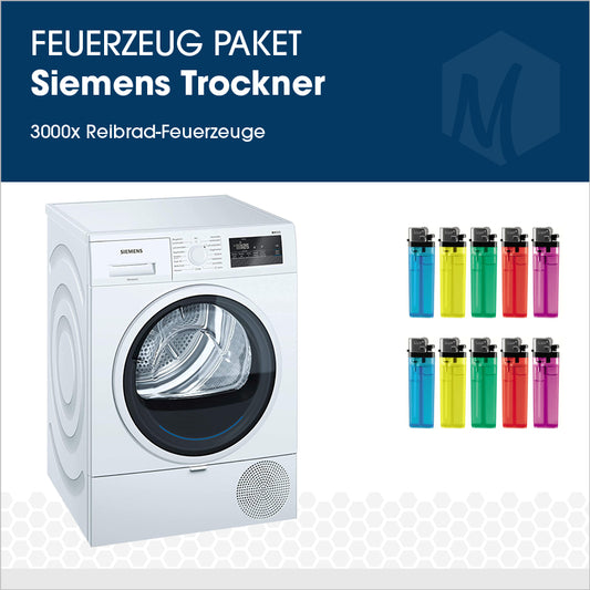 Feuerzeug-Paket mit Siemens Trockner